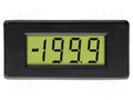 Voltmeter; digital,mounting; VDC: 0÷200mV; on panel; LCD; 350uA LASCAR DPM1AS-BL