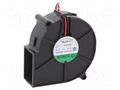 Fan: DC; blower; 12VDC; 75x75x30mm; 23.44m3/h; 38.6dBA; ball SUNON PF75301B2-A99-B