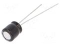 Capacitor: electrolytic; THT; 220uF; 6.3VDC; Ø6.3x7mm; Pitch: 2.5mm PANASONIC ECEA0JKA221