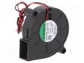 Fan: DC; blower; 12VDC; 51.6x51.7x15mm; 9.17m3/h; 45.8dBA; ball SUNON EF50151BX-A99-B