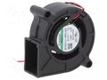 Fan: DC; blower; 12VDC; 50x50x20mm; 9.85m3/h; 34.8dBA; Vapo; 5300rpm SUNON MF50201V1-A99-B