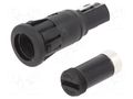 Fuse holder; 5x20mm; 250V; on panel; black; UL94V-0; -20÷85°C BULGIN FX0458/1