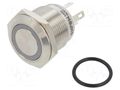 Switch: vandal resistant; Pos: 2; SPST-NO; 0.5A/220VAC; 2A/36VDC ONPOW GQ19F-10EJW24VS