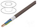 Wire; H03VV-F,OMY; 3G0.75mm2; round; stranded; Cu; PVC; textile ESPE OP-AC-3G0.75-DBR