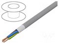 Wire; H03VV-F,OMY; 3G0.75mm2; round; stranded; Cu; PVC; textile ESPE OP-AC-3G0.75-GY