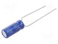 Capacitor: electrolytic; THT; 4.7uF; 100VDC; Ø5x11mm; ±20%; 2000h SAMWHA SD2A475M05011PA