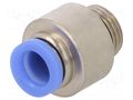 Push-in fitting; straight; -0.95÷10bar; nickel plated brass PNEUMAT POCG-186