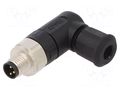 Connector: M8; male; PIN: 3; IP67; angled 90°; for cable; plug CONEC 42-00025