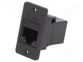 Coupler; Slim; Cat: 6; 8p8c; RJ45 socket,both sides; 29mm; plastic CLIFF CP30622X