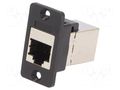 Coupler; Slim; Cat: 6; shielded; 8p8c; RJ45 socket,both sides; 29mm CLIFF CP30622S