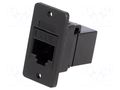 Coupler; Slim; Cat: 5e; 8p8c; RJ45 socket,both sides; 29mm; plastic CLIFF CP30620X