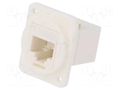 Coupler; FT; Cat: 5e; 8p8c; RJ45 socket,both sides; 19x24mm CLIFF CP30220XW