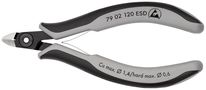 KNIPEX 79 02 120 ESD Precision Electronics Side Cutter ESD with multi-component handles burnished 120 mm 79 02 120 ESD 4003773061595