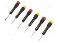 Kit: screwdrivers; precision; Phillips,slot; plastic box; 6pcs. STANLEY STL-STHT0-62632
