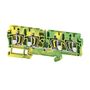 PE terminal, Tension-clamp connection, 4 mm², 800 V, Number of connections: 4, Number of levels: 1, Green/yellow Weidmuller 7904280000 04032248422388