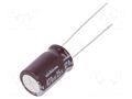 Capacitor: electrolytic; low ESR; THT; 470uF; 25VDC; Ø10x16mm; ±20% NICHICON UPW1E471MPD1TD
