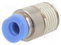 Push-in fitting; straight; -0.95÷10bar; nickel plated brass PNEUMAT POCR-184