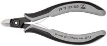 KNIPEX 79 12 125 ESD Precision Electronics Side Cutter ESD with multi-component handles burnished 125 mm 79 12 125 ESD 4003773071389
