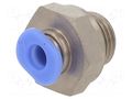 Push-in fitting; straight; -0.95÷10bar; nickel plated brass PNEUMAT PCG-184