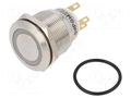 Switch: vandal resistant; Pos: 2; SPDT; 3A/220VAC; 5A/24VDC; IP65 ONPOW LAS1GQ22-11EY24VS