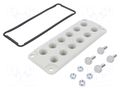 Multigate grommet; polycarbonate; grey; Holes no: 12; IP65 FIBOX MB10891SET