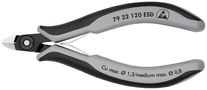 KNIPEX 79 22 120 ESD Precision Electronics Side Cutter ESD with multi-component handles burnished 120 mm 79 22 120 ESD 4003773061618