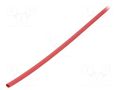 Heat shrink sleeve; glueless; 2: 1; 2.4mm; L: 1m; red; polyolefine TASKER GTM2412R