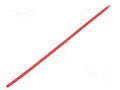 Heat shrink sleeve; glueless; 2: 1; 1.2mm; L: 1m; red; polyolefine TASKER GTM1206R