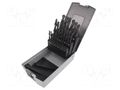Drill set; for metal; high speed steel ruled HSS-R; plastic box BAHCO SA.4515-SET-25