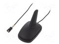 Antenna; automotive,SHARK; AM,FM; RAKU II female; black; 12VDC 4CARMEDIA ANT.S22