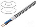 Wire; YTLY; 2x0.5mm2; round; stranded; Cu; textile; black-white ESPE OP-DC-2X0.50-BK/WH