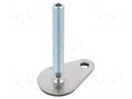 Foot; Base dia: 50mm; M16; steel; Plunger length: 125mm ELESA+GANTER GN42-50-M16-125A3U