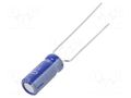 Capacitor: electrolytic; THT; 10uF; 100VDC; Ø5x11mm; ±20%; 2000h SAMWHA SD2A106M05011PA