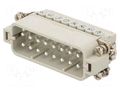 Connector: HDC; contact insert; male; CDA; PIN: 16; 16A; 600V; 16+PE ILME CDAM16