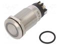 Switch: vandal resistant; Pos: 2; SPDT; 3A/220VAC; 5A/24VDC; IP65 ONPOW LAS1GQF-11ZELW/24V