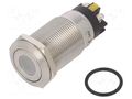 Switch: vandal resistant; Pos: 2; SPDT; 3A/220VAC; 5A/24VDC; IP65 ONPOW LAS1GQF-11ZDLY/24V