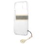 Guess GUHCP13SKB4GBR iPhone 13 mini 5.4" Transparent hardcase 4G Brown Strap Charm, Guess 3666339023393 3666339023393
