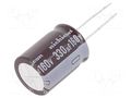 Capacitor: electrolytic; THT; 330uF; 160VDC; Ø18x25mm; Pitch: 7.5mm NICHICON UCY2C331MHD6TN