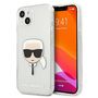 Karl Lagerfeld Glitter Karl&#39;s Head case for iPhone 13 mini - silver, Karl Lagerfeld 3666339027452 3666339027452