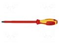 Screwdriver; insulated; Pozidriv®; PZ4; Blade length: 200mm; 1kVAC KNIPEX KNP.982504