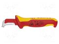Knife; for electricians; semicircular; Tool length: 180mm; 1kVAC KNIPEX KNP.9855SB