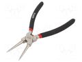 Pliers; for circlip; internal; Pliers len: 200mm; straight YATO YT-2146