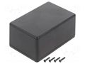Enclosure: multipurpose; X: 70mm; Y: 105mm; Z: 50mm; TW; ABS; black TAKACHI TKC-TW7-5-11B