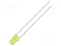 LED; yellow; 3mm; 500÷750mcd; 30°; Front: convex; 1.8÷2.6VDC OPTOSUPPLY OSY5JA3133A