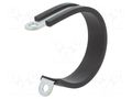 Fixing clamp; ØBundle : 41mm; W: 12mm; steel; Cover material: EPDM MPC INDUSTRIES MPC-LKD14112