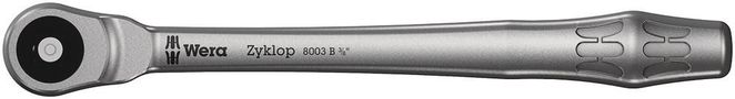 8003 B Zyklop Metal Ratchet with push-through square and 3/8" drive, 3/8"x222.0, Wera 05004033001