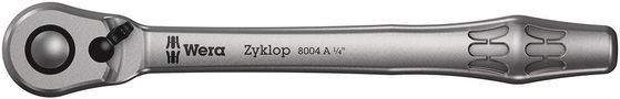 8004 A Zyklop Metal Ratchet with switch lever and 1/4" drive, 1/4"x141, Wera 05004004001