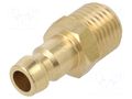 Connector; connector pipe; max.10bar; brass; Seal: FPM; D1: 5.5mm PNEUMAT K06H-GZ14