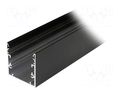 Profiles for LED modules; black; L: 1m; PHIL53; aluminium; surface TOPMET TOP-PHIL53/BK-1M