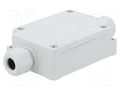 Enclosure: junction box; X: 50mm; Y: 70mm; Z: 24mm; IP65; light grey TAKACHI TKC-TMC-6PG